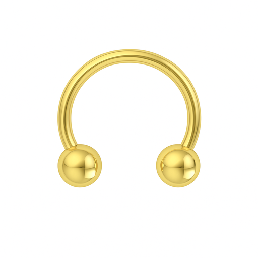 14K Gold Internally Threaded Circular Barbell - Monster Piercing