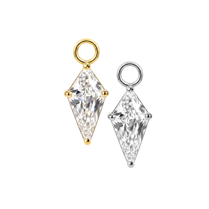 316L Surgical Kite Cut CZ Clicker Charm