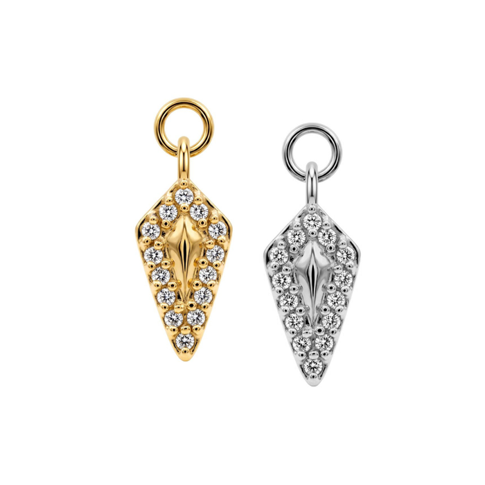 316L Surgical CZ Jeweled Kite Clicker Charm