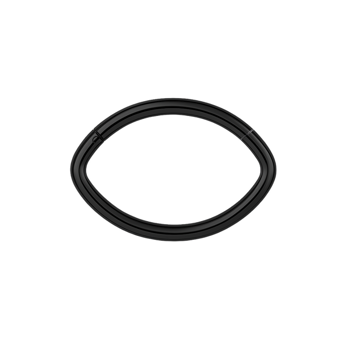 316L Surgical Steel Oval Shape Classic Hinged Segment Clicker Ring - Monster Piercing