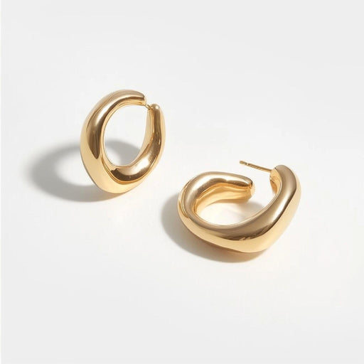 Gold hoop earrings