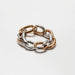 Two-tone metal chain bracelet