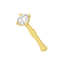 9K Gold Claw Set Round Lab Grown Diamond Nose Bone