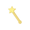 9K Gold Star Cut Design Nose Bone