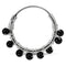 925 Sterling Silver Eight Beaded Segment Nose Ring