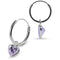 925 Sterling Silver Heart Cut Cubic Zirconia Dangling Fashion Earring