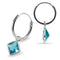 925 Sterling Silver Square Cut Cubic Zirconia Dangling Fashion Earring