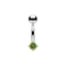 925 Sterling Silver Petite Round Solitaire CZ Non Dangle Belly Button Ring