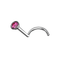 316L Surgical Steel CZ Jewelled Nose Screw