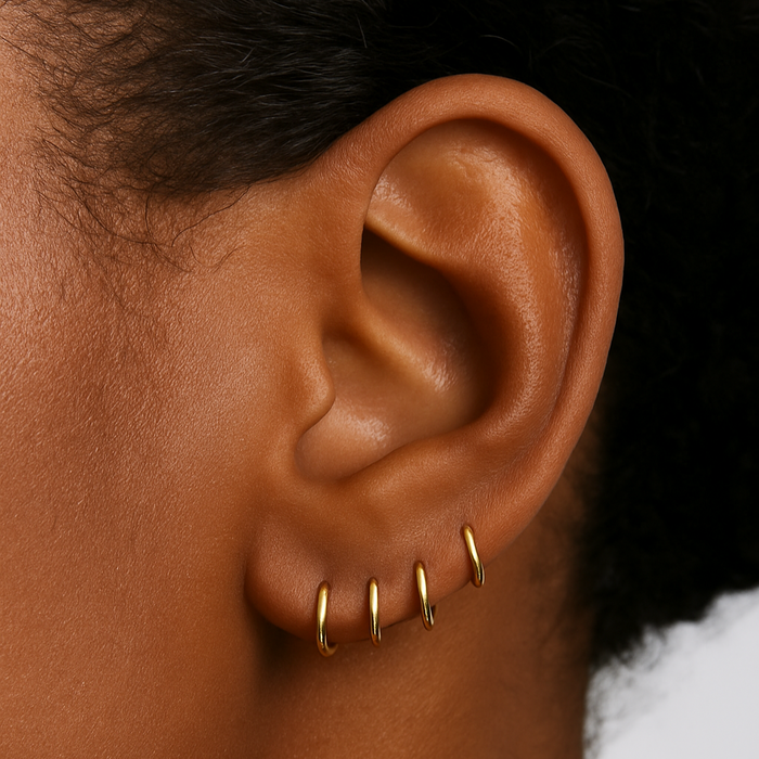 9K Gold Seamless Continuous Nose Hoop Ring - Monster Piercing