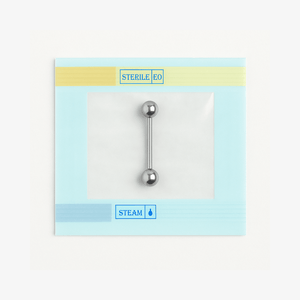 EO Gas Sterilised 316L Surgical Steel Tongue Barbell with Ball