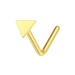 9K Gold L-Shaped Flat Triangle Nose Stud - Monster Piercing