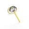 9K Gold Jewelled Coil Straight Nose Stud