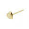 9K Gold Embossed Heart Straight Nose Stud