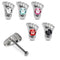 925 Sterling Silver 5pcs CZ Jewelled Foot Design Nose Bone Box