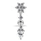 925 Sterling Silver Flower Moving Jeweled Belly Ring