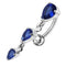 925 Sterling Silver Jewelled Moving Fancy Navel Ring