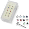 925 Sterling Silver 10pcs CZ Jewelled in Star Center Straight End Nose Stud Box