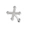 316L Surgical Steel Micro Setting Jewelled Irish Cross Tragus Stud