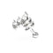 316L Surgical Steel Jewelled Crown Cartilage Ear Stud