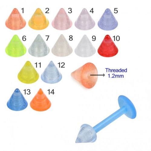Blue UV Labret with Transparent UV Cone - Subtle Elegance — Monster ...