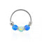 925 Sterling Silber Dunkelblau mit Hellgrün Opal Perle in der Mitte Nase Hoop Ring
