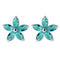 925 Sterling Silver Jewelled Fancy Flower Filigree Ear Ring