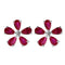 925 Sterling Silver Jewelled Flower Ear Stud