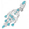 925 Sterling silver Chandelier Dangling Curved Belly Ring