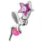 925 Sterling Silver Angel Star & Ball Jewelled Belly Ring