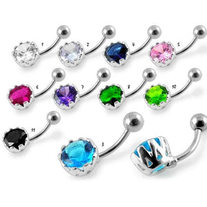 925er Sterlingsilber aufwendig verzierter, runder Nabelpiercing-Ring