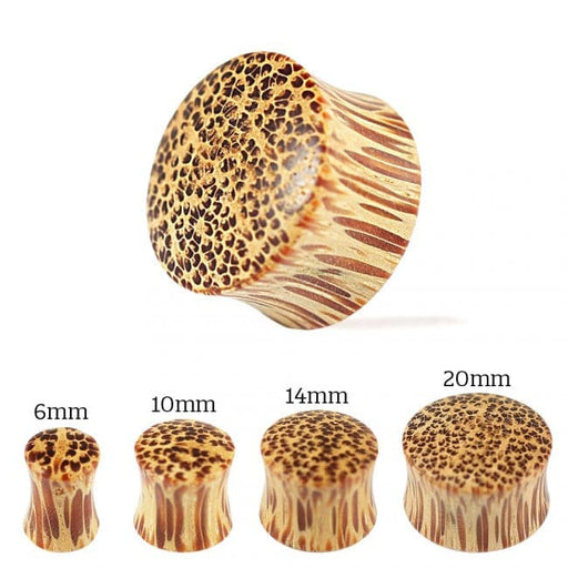 Double Flared Organic Coco Wood Convex Saddle Ear Gauges Plug - Monster Piercing