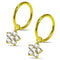 925 Sterling Silver Flower Drop Hinged Clickers