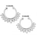 316L Surgical Steel White CZ's Paved Clip-On Fake Septum Ring United Kingdom