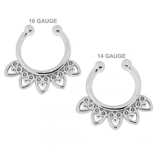 316L Surgical Steel Celestial Filigree Clip-On Septum Ring United Kingdom