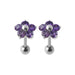 925 Sterling Silver Jewelled Daisy Ear Stud - Monster Piercing