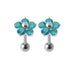 925 Sterling Silver Jewelled Daisy Ear Stud - Monster Piercing