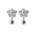 925 Sterling Silver Jewelled Daisy Ear Stud - Monster Piercing