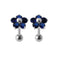925 Sterling Silver Jewelled Daisy Ear Stud