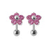 925 Sterling Silver Jewelled Daisy Ear Stud - Monster Piercing