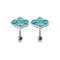 925 Sterling Silver Multi Jewelled Ear Stud