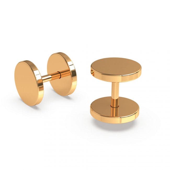 thumbnail image 2 of Surgical Steel Brushed Round Fake Plug Earrings – Pair 16g 1.2mm Lobe Piercing 2 of 4