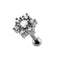 316L Surgical Steel Casting Flower Crystal Cartilage Stud