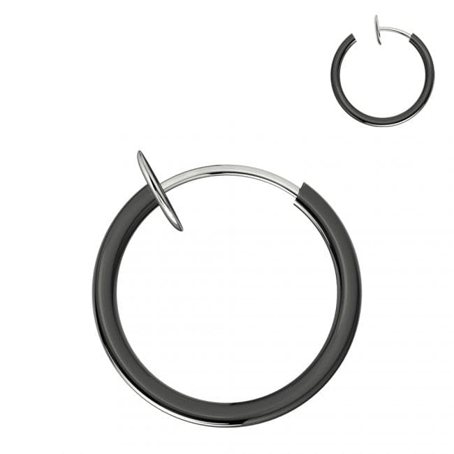 Spring Action Fake Nose Hoop Trendy Non-Piercing Jewelry