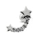 316L Surgical Steel Star with Jewelled Tail Cartilage Ear Stud