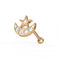 316L Surgical Steel Jewelled Crescent & Star Cartilage Ear Stud