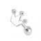 316L Surgical Steel Plain Crown Clear Gem Top Ear Stud