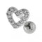 316L Surgical Steel Micro Jewelled Tiny Heart Ear Stud