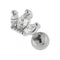 316L Surgical Steel Jewelled Crown Ear Stud