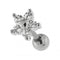 316L Surgical Steel Flower Fancy Jewelled Ear Stud